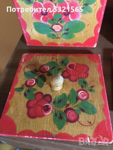 Ретро дървени кутии за подправки, снимка 10 - Други ценни предмети - 38341286