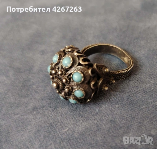 Сребърен пръстен корона Царство България, снимка 3 - Пръстени - 50986412