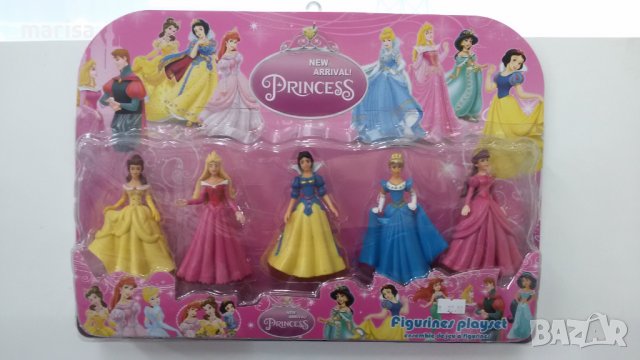Комплект фигури дисни принцеси 5 броя блистер - 812023, снимка 2 - Фигурки - 39613640