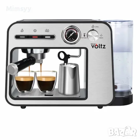 Кафемашина Voltz, 15бара/1450W, Черна със сиво