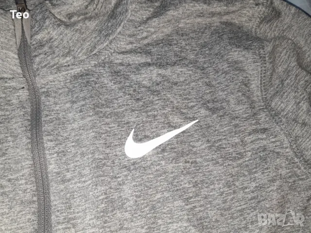 Дамска оригинална спортна Блуза/суитчър Nike, размер S, сив цвят, снимка 4 - Блузи с дълъг ръкав и пуловери - 47955028