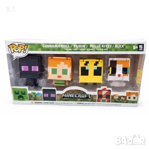 Комплект 4 броя Трансформиращи се фигурки 2в1 Майнкрафт, Minecraft Funko Pop фигура , снимка 2 - Фигурки - 55747444