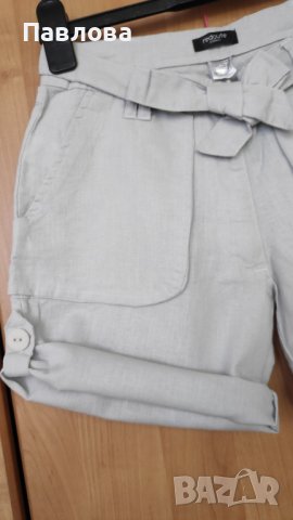 Нови къси панталонки от лен XS 34 размер, снимка 2 - Къси панталони и бермуди - 37369996