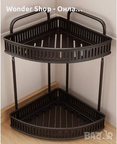 🗄️ Ъглова стойка за подправки – Органайзер с 2 нива за всеки дом! 🗄️, снимка 2 - Аксесоари за кухня - 49887938