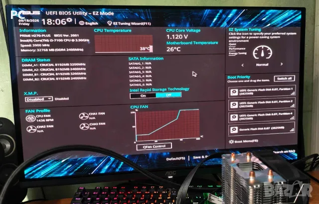 Дънна платка ASUS Prime H270-Plus 1151 /Опция процесор/ RAM / Тествани и обновен Bios, снимка 2 - Дънни платки - 55752035