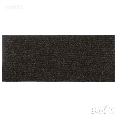 vidaXL Изтривалки за стълби, самозалепващи се, 15 бр., 60x25 см, тъмнокафяви, правоъгълни, снимка 5 - Изтривалки - 56146816