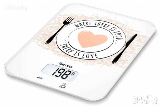 Везна, Beurer KS 19 love kitchen scale; 5 kg / 1 g, снимка 1 - Електронни везни - 38423585