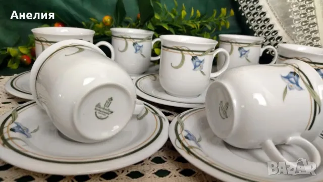 Winterling Bavaria 7 сета с кампанули, снимка 2 - Чаши - 50372696