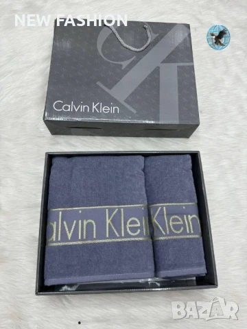 Памучни Хавлии -2бр с Кутия ✨ Calvin Klein 