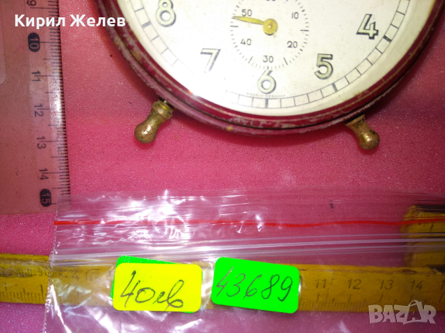 JUNGHANS MADE in GERMANY Стар КОЛЕКЦИОНЕРСКИ МЕХАНИЧЕН НЕМСКИ БУДИЛНИК от ЦАРСКО ВРЕМЕ ЮНГХАНС 43689, снимка 6 - Антикварни и старинни предмети - 44536207