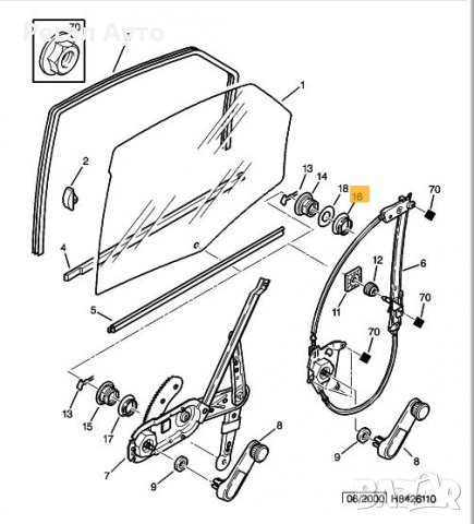 915987,втулки за задни странични стъклоповдигачи,CITROEN ZX до 1995 г., снимка 3 - Части - 31319766
