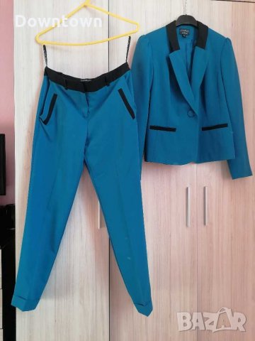 ATMOSPHERE  син дамски костюм#slim fit# комплект от панталон и сако , снимка 1 - Костюми - 29267205
