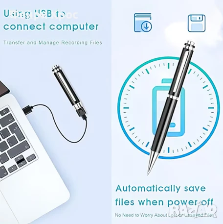 Подслушвател в химикал аудио записващо устройство скрит запис 30 часа дискретен таен, снимка 7 - Микрофони - 43024945