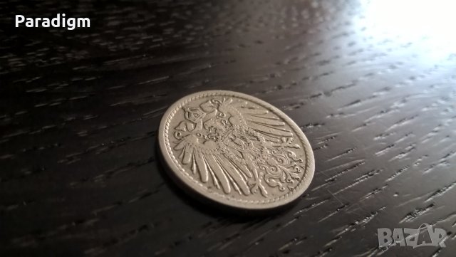 Райх монета - Германия - 5 пфенига | 1908г.; серия А, снимка 2 - Нумизматика и бонистика - 29773004