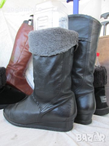 топли боти, ботуши N- 38 - 39, 100% естествена кожа + топла подплата от силиконови фибри, снимка 5 - Дамски ботуши - 35647968
