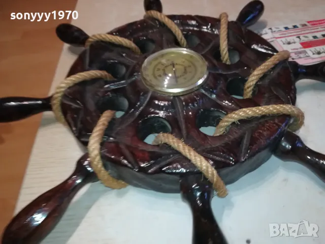 MADE IN SPAIN-БАРОМЕТЪР РУЛ 43СМ-ВНОС FRANCE LNWCR1211241000, снимка 2 - Антикварни и старинни предмети - 47935920