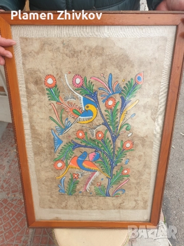 рамкирана картина под стъкло с акрилни бои, снимка 8 - Картини - 52332637