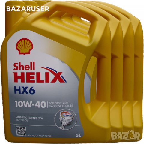 Двигателно масло SHELL HELIX HX6 10W-40 - 5л, снимка 1 - Аксесоари и консумативи - 29781704