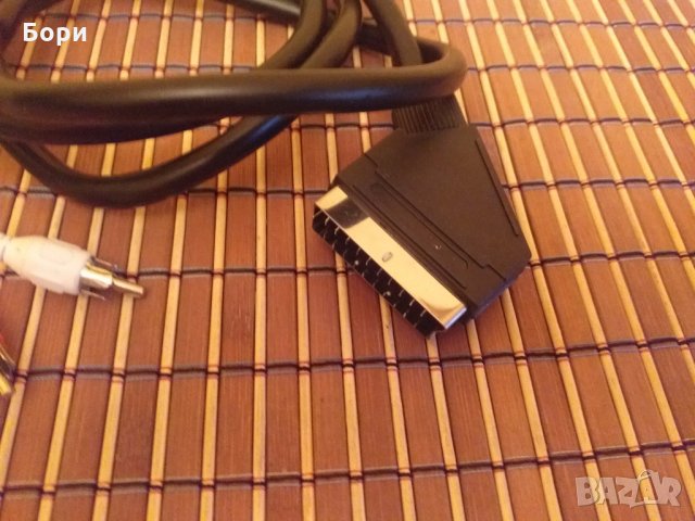 Немски кабел 6 чинч към скарт 2метра, снимка 3 - Плейъри, домашно кино, прожектори - 31040523
