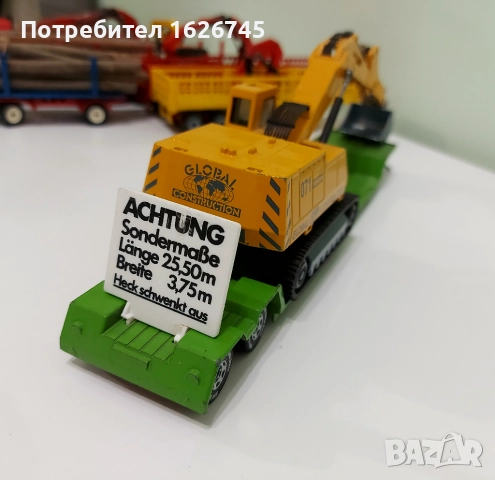 SIKU 1:55 Багер с платформа, снимка 2 - Колекции - 52903290