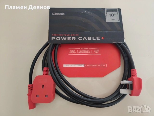 Захранващи кабели D'Addario IEC to G Plug Power Cable+ 3 m 
