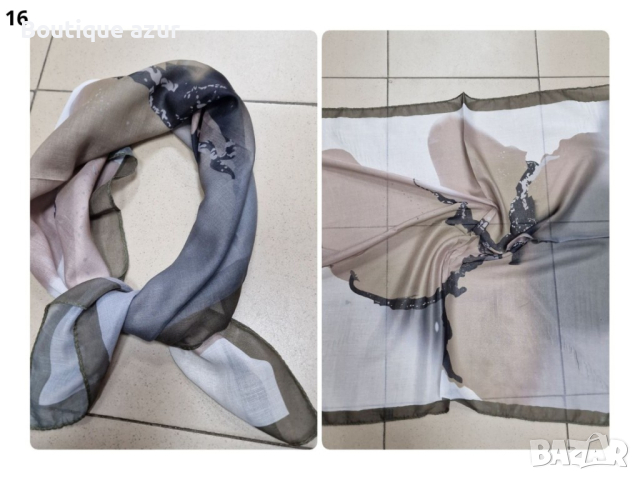 Красив дамски шал в различни принтове 70/70см, 100% памук, снимка 14 - Шалове - 44750948