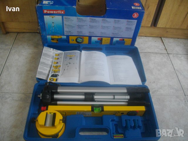 Нов Немски Лазерен Нивелир-Обхват 650м-Комплект-Статив/Трипод-Powerfix Laser 670