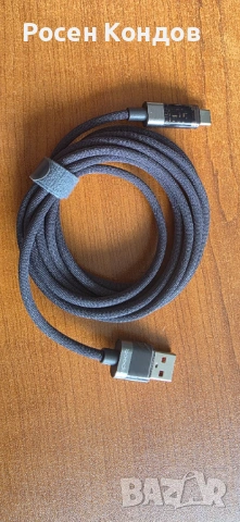 Кабел за бързо зареждане 2 м. USB  към Type-C, PD3.0 кабел за данни, снимка 4 - USB кабели - 51093187