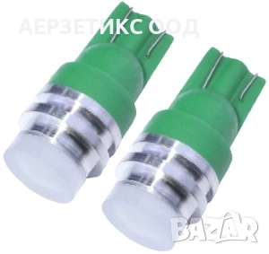 КРУШКА T10 W5W 12V COB LED ЗЕЛЕНА