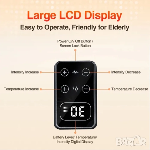 Mасажор за коляно с нагряване и вибрация, облекчава болката при артрит, снимка 5 - Масажори - 52126695