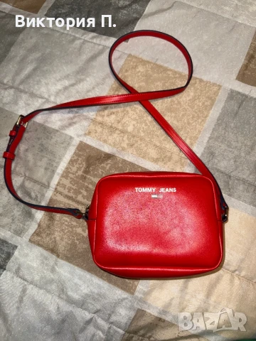 Червена малка чанта Tommy Jeans, снимка 2 - Чанти - 51047538
