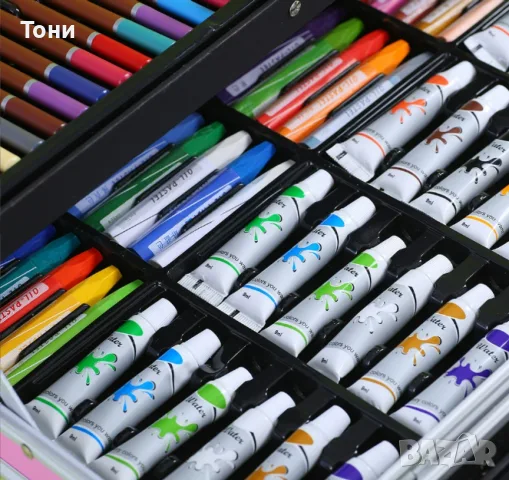 Творчески комплект за рисуване с изключително разнообразие от цветове, снимка 6 - Ученически пособия, канцеларски материали - 55965425