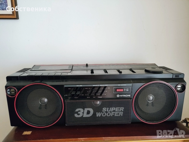 Касетофон Хитачи 3д супер уфер, снимка 2 - Радиокасетофони, транзистори - 51601205