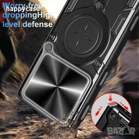 Xiaomi Redmi Note 15 Pro / 15 Pro+ / GIANT RING Удароустойчив кейс гръб калъф с пръстен, снимка 8 - Калъфи, кейсове - 53248021