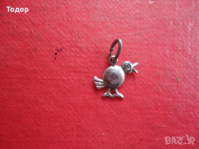Сребърна висулка медальон врабче 835 , снимка 3 - Колиета, медальони, синджири - 40699483
