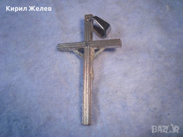 СТАРО ПОСРЕБРЕНО РАЗПЯТИЕ НАГРЪДНО КРЪСТЧЕ 32011, снимка 5 - Колиета, медальони, синджири - 36950715