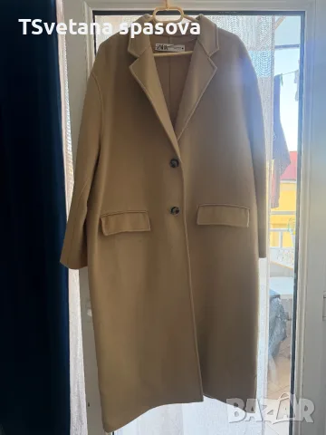 палто от естествена вълна Zara 