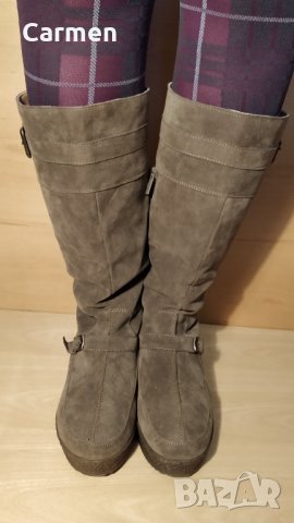 Италиански дамски ботуши от велур