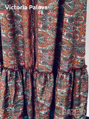 Красива рокля  SHIC ETHNIC vintage silk, снимка 5 - Рокли - 47349342