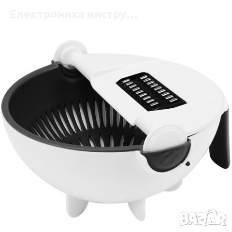 Мултифункционална резачка за зеленчуци, с кошница, пет ножа, снимка 2 - Аксесоари за кухня - 42378655