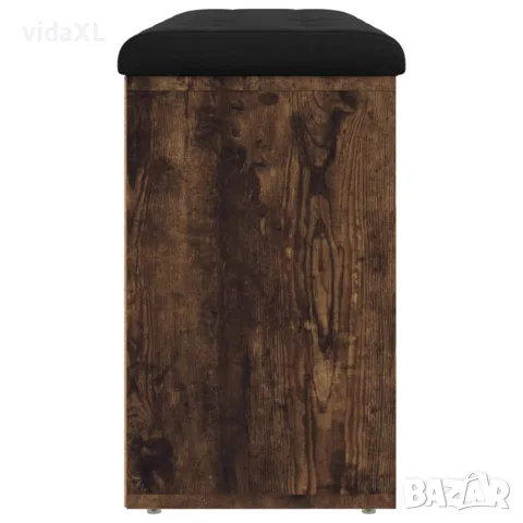 vidaXL Пейка за обувки, опушен дъб, 102x32x50 см, инженерно дърво, снимка 6 - Маси - 56148117