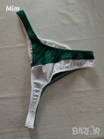 М Мъжка полупрашка в бяло и маслено зелено , снимка 3 - Бельо - 51828903