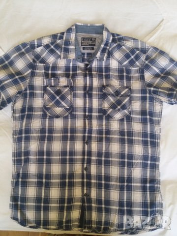 2 бр. ризи къс ръкав на квадратчета XSIDE размер М-L, снимка 3 - Ризи - 33955552