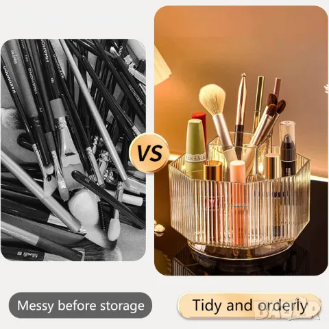 Органайзер за грим, прозрачен, 5 отделения, снимка 5 - Органайзери - 49315325