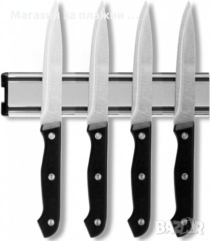 МАГНИТНА АЛУМИНИЕВА ПОСТАВКА ЗА КУХНЕНСКИ НОЖОВЕ - код 2924, снимка 2 - Аксесоари за кухня - 34144068