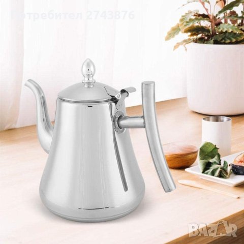 Метален чайник с цетка -1500ml, снимка 7 - Съдове за готвене - 35595027