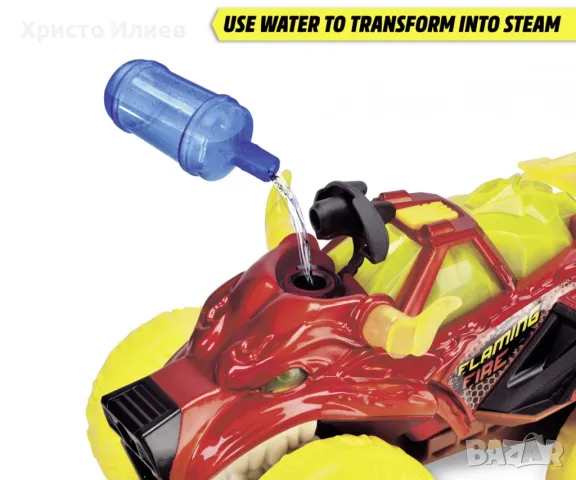 Кола с пара звук и светлини Огнено чудовище Dickie Toys, снимка 6 - Коли, камиони, мотори, писти - 48865069