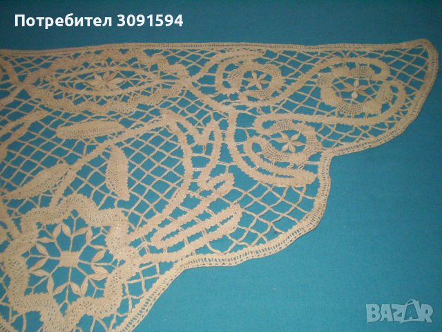 Стар  мотив-  покривка брюкселска дантела, снимка 3 - Други ценни предмети - 42275529