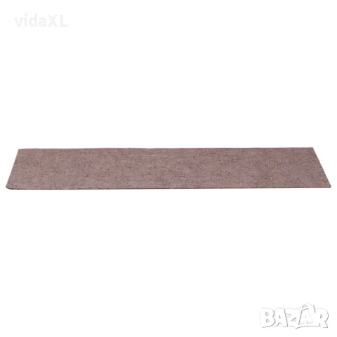 vidaXL Изтривалки за стълби, самозалепващи се, 15 бр., 76x20 см, светлокафяви, правоъгълни, снимка 4 - Изтривалки - 56146814
