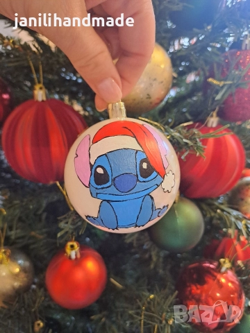 Ръчно рисувани Коледни топки , снимка 2 - Коледни подаръци - 52684902